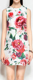 Floral-Print Mini Embellished Dress