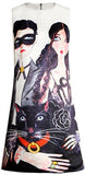 Unskilled Worker Print Mini Dress, White