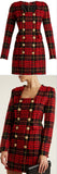 Double-Breasted Check Mini Dress