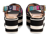 Velvet G Lurex Crossover Platform Sandals