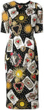 *Extended Sizes* Playing Cards Print Dress