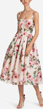 Rose-Print Fit & Flare Dress