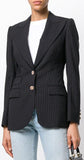 Pinstripe Fitted Blazer