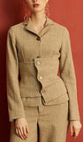 Button Corset Woven Jacket