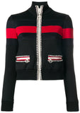 Crystal-Embellished Technical Jersey Jacket