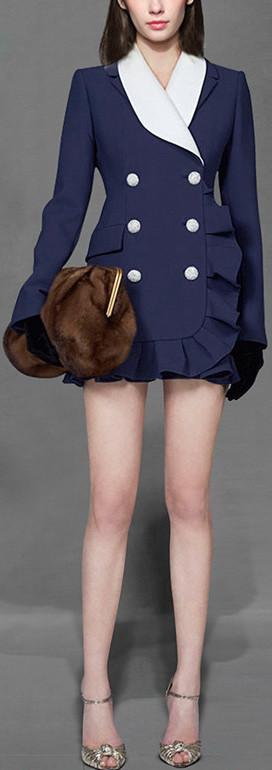 Ruffled Blazer