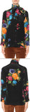 Black Floral-Print Shirt