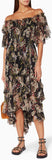 'Curacao' Palm Shoulder Dress