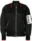 Embellished Mesh Bomber Jacket