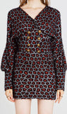 Double-Breasted Leopard Print Mini Dress