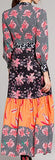 Mixed-Print Paneled Dress