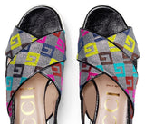 Velvet G Lurex Crossover Platform Sandals