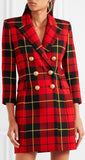 Tartan Wool Mini Dress