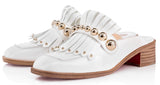 Octavian Mula 35 White Patent Mule