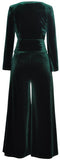 Velvet Top & Wide Leg Pant Set
