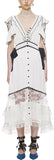 Satin Trim Midi Dress