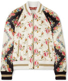 Appliquéd Floral-Print Duchesse Bomber Jacket | DESIGNER INSPIRED FASHIONS