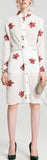Floral-Embroidered Paneled Shirt-Dress