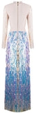 Embellished Lace-Sleeved Bustier-Bandage Gown-Multi