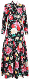 Floral Print Maxi Shirt Dress