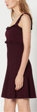 Short Knit Ruffle-Trim Dress
