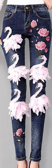 Skinny Jeans with Appliques