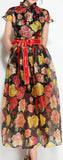 Floral Printed High-Neck Dress