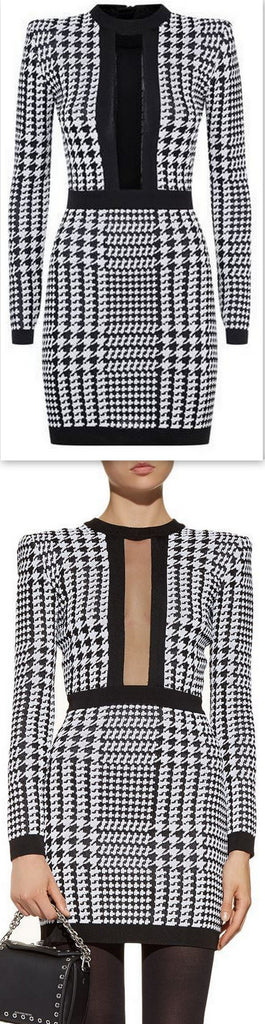 Houndstooth Mini Dress