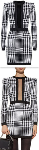 Houndstooth Mini Dress