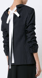 Striped Tie-Back Blazer