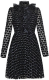 Black Hearts Ruffled Dress