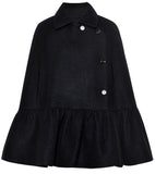 Black Short Cape-Coat