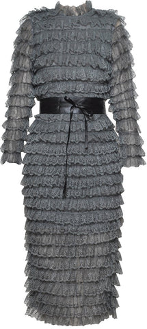 Ruffle Tiered Lace Dress