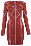 Paneled Textured Bodycon Dress