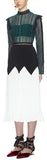 Stripe Panelled Lace Midi Dress, Multi
