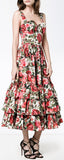 *Extended Sizes* Sleeveless Rose Print Dress