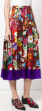 Floral and Tiger Print Pleated Skirt | DESIGNER INSPIRED FASHIONS
