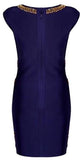 Bead-Embellished Stretch Mini Dress