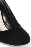 Imitation Pearl Buckle Pump, Black
