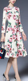 Rose & Butterfly Print Dress