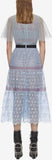 Floral Guipure Cape Midi Dress