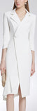Single-Breasted Blazer-Dress, White