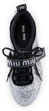Glitter Platform Trainer with Logo Strap