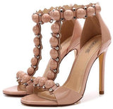 Leather Bomb Sandals - Rose Gold, Gold or Beige | DESIGNER INSPIRED FASHIONS
