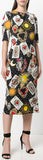 *Extended Sizes* Playing Cards Print Dress