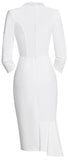 Single-Breasted Blazer-Dress, White