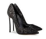 Glitter Blade Pumps - Black, Gold or Silver