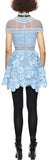 3d Floral Mesh Panelled Mini Dress