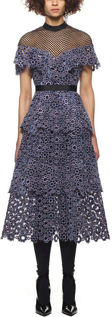 Sweetheart Yoke Frill Dress