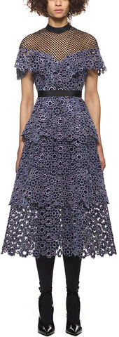 Sweetheart Yoke Frill Dress
